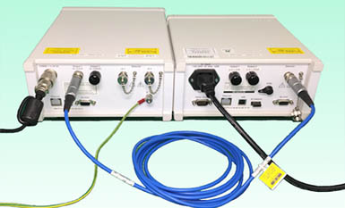 RT521R2型電位計の電荷発生装置をRT521R型へ接続した例